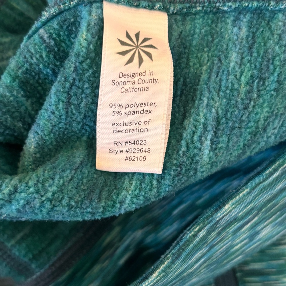 Athleta Blue Space Dye Zip Hoodie Size Large Athletic Workout Jacket - Picture 11 of 13